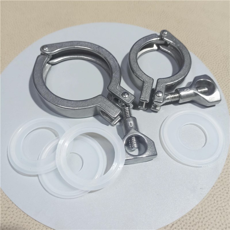 卫生级快a装重型卡箍304不锈钢接头卡盘抱箍快接精铸卡扣管夹