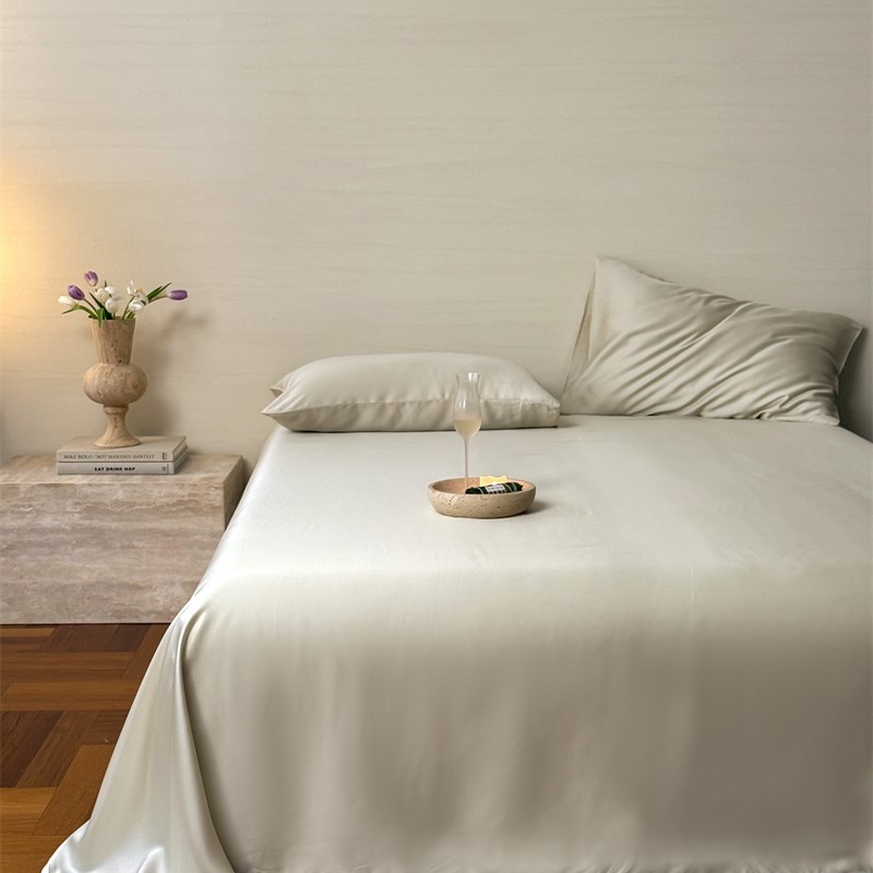 60s兰精天f丝简约纯色柔软床单单件保护套夏天凉感丝滑裸睡1.5m1.