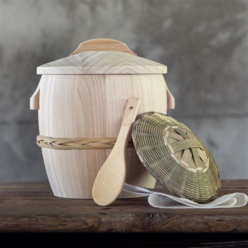 蒸饭木桶鼓形无胶无漆木桶家用小号纯手工传统甄子香杉木饭桶木桶