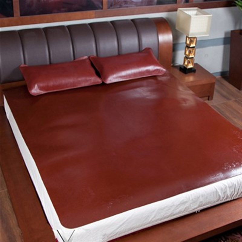 特厚整张头层水牛皮凉席子1.8米软席床垫1.5m硬U席真皮定做三件套
