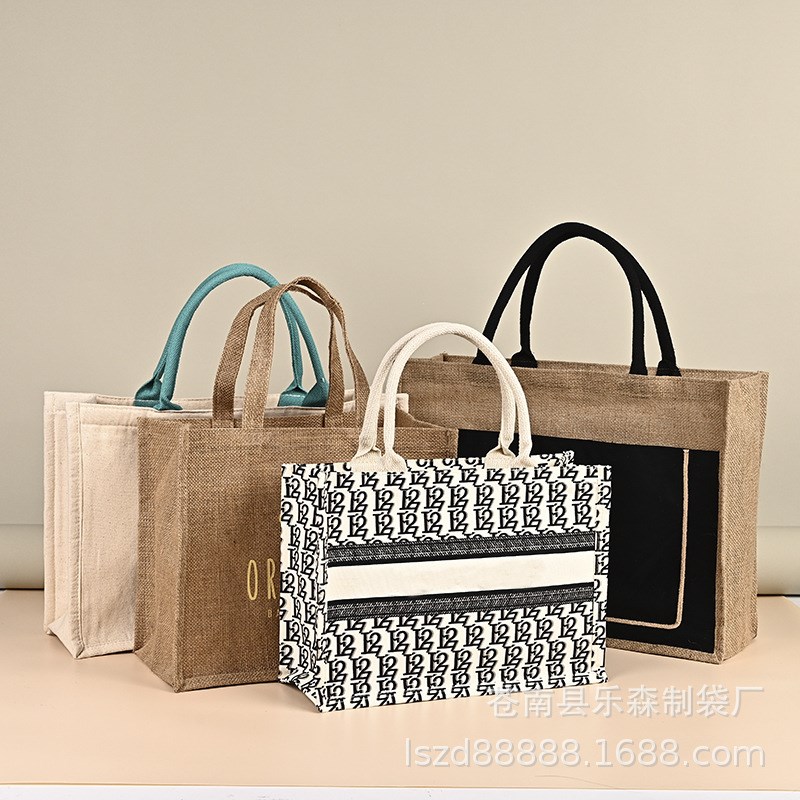 棉绳款麻布袋包芯s手提款麻布袋空白现货麻布袋