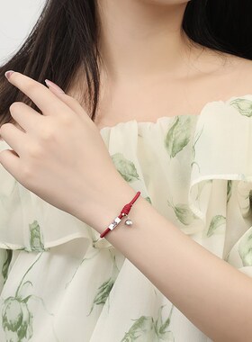 磁吸扣情侣手绳手链一对情侣款发C绳头绳小皮筋送给男朋友学生感