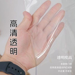 空调挡风门帘n防风帘透明pvc加厚软厨房隔油烟隔断帘可推拉 轨道式