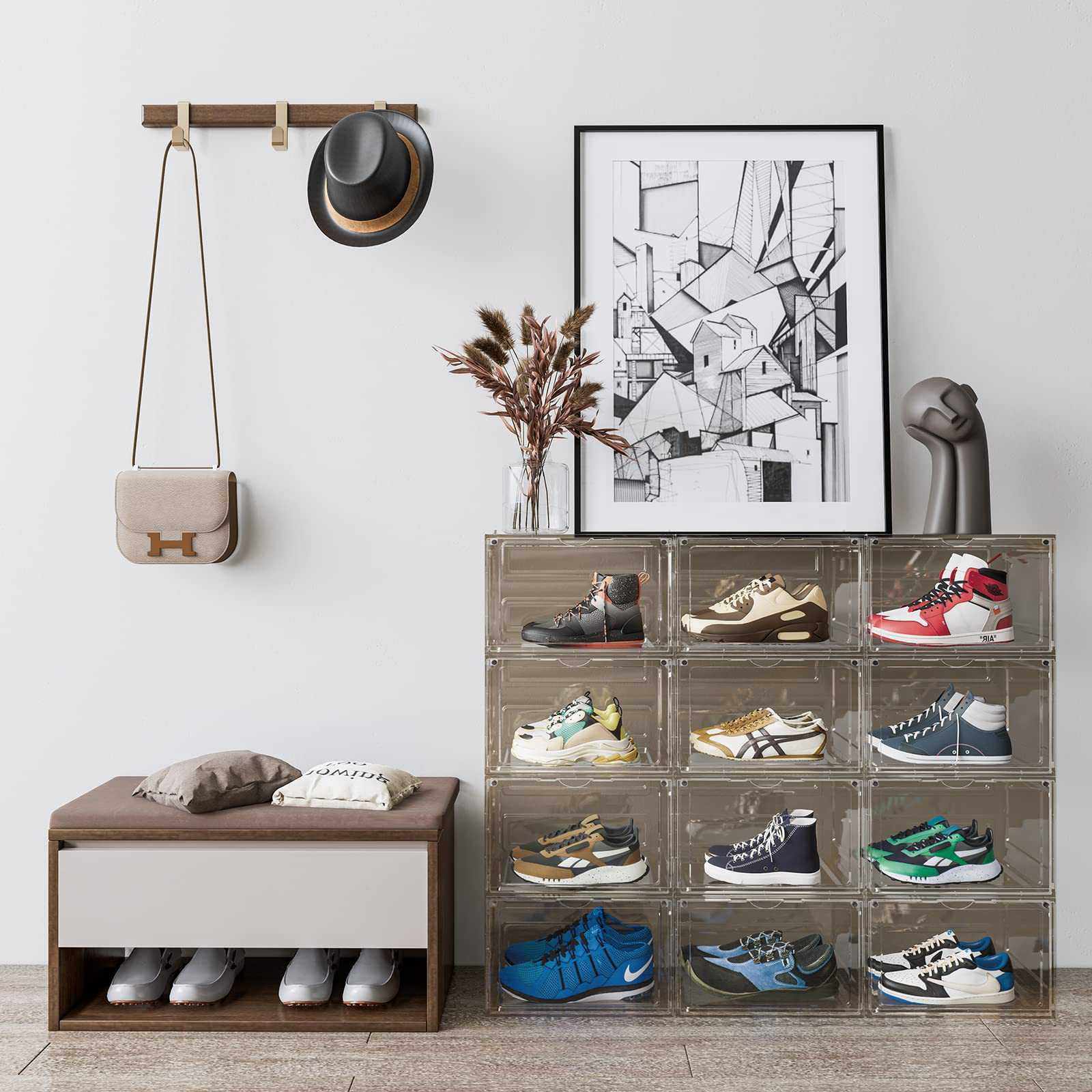 pp加厚鞋盒透明塑料翻盖抽屉式鞋盒防尘防潮高档折叠收纳鞋盒,电子元器件市场,其它元器件,淘宝优惠券,粉丝福利购,淘宝优惠卷