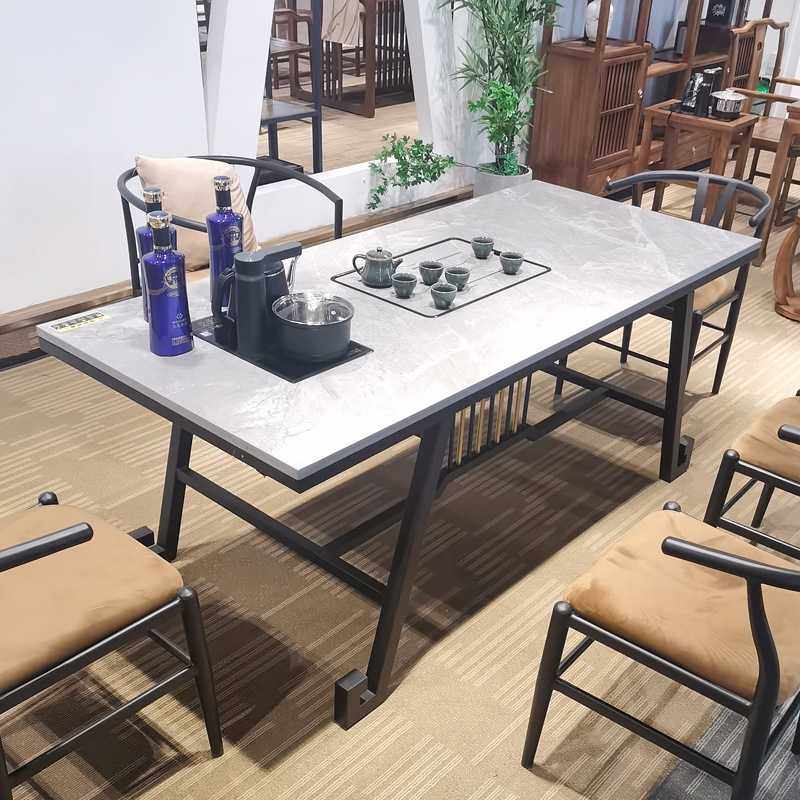现代岩板茶台家用禅意办公一体泡茶书桌轻奢办公室功夫茶桌椅组合,电子元器件市场,其它元器件,淘宝优惠券,粉丝福利购,淘宝优惠卷