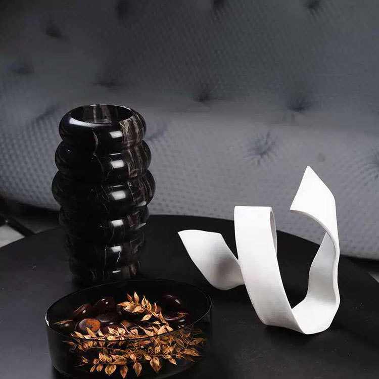 现代艺术轻奢白飘带摆件样板间民宿家居客厅餐厅书房电视柜装饰品,电子元器件市场,其它元器件,淘宝优惠券,粉丝福利购,淘宝优惠卷