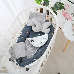 2024外贸新生儿仿生学婴儿床中床方便携带可折叠婴儿床套装 星球