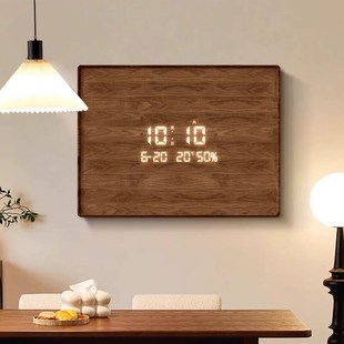 2025新款电表箱装饰画遮挡带电子时钟中古风极简配电箱开关盒挂画