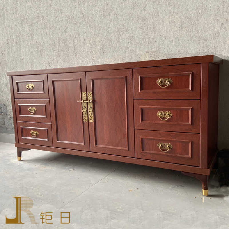 实木茶几脚胡桃色橡木家具脚金色沙发脚仿古色木腿轻奢柜腿M5