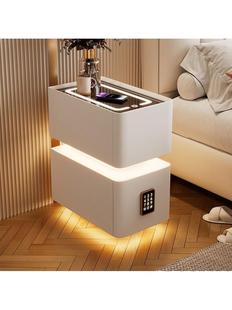 床头柜小型超窄带灯无线充家用卧室收纳柜小户型床边窄夹缝柜