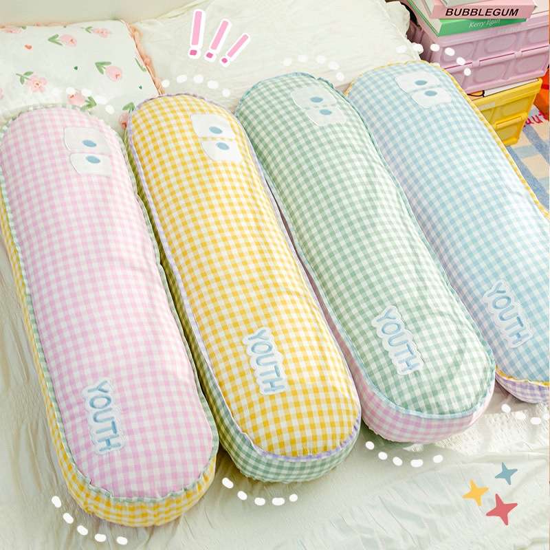 可爱多巴胺纯棉长条抱枕女生侧睡夹腿卧室睡觉抱着床上枕头可拆洗