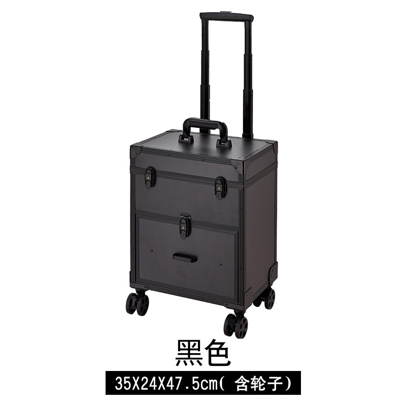 铝合金美甲工具箱可放光疗机纹绣美睫化妆跟妆师行李收纳拉杆箱盒