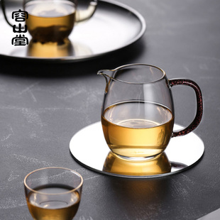 容山堂禾器玻璃公道杯加厚透明分E茶器个人功夫茶具品耐热手工