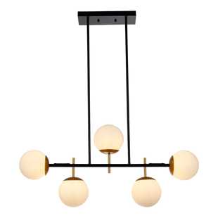 美式 后现代餐厅吧台长条吊灯魔豆分子玻璃灯餐厅饭厅灯具