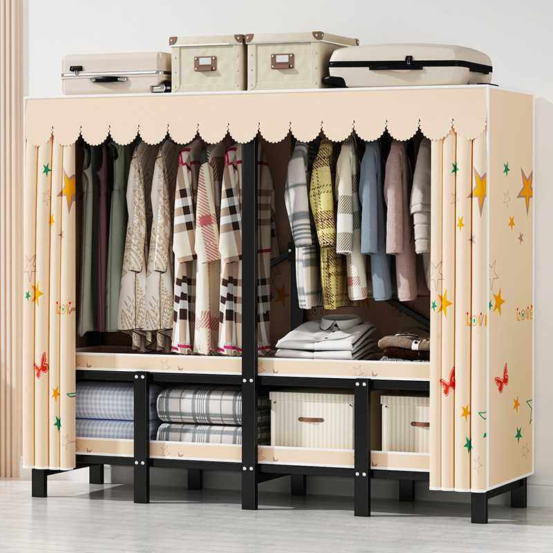衣柜免安装家用卧室一体折叠结实耐用布衣柜封闭经济型简约挂衣橱,3C数码配件,摄像机配件,淘宝优惠券,粉丝福利购,淘宝优惠卷