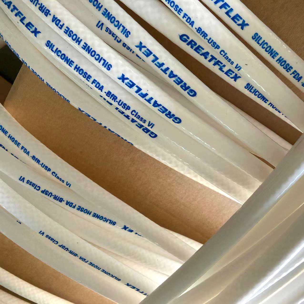 GREATFLEX白色内径6 7 8cm10cm15cm纤维编织软管夹网纹高压防爆