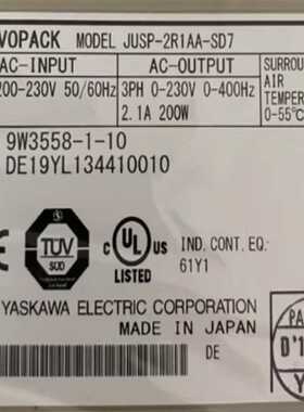 JUSP-2R1AA-SD7驱动SGMGV-1EADC61SGDB-30ADM-P SGD7S-180AA0C202