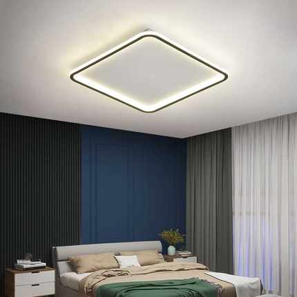 客厅灯简约现代大气led吸顶灯超薄长方形智能主灯北欧风卧室灯具2