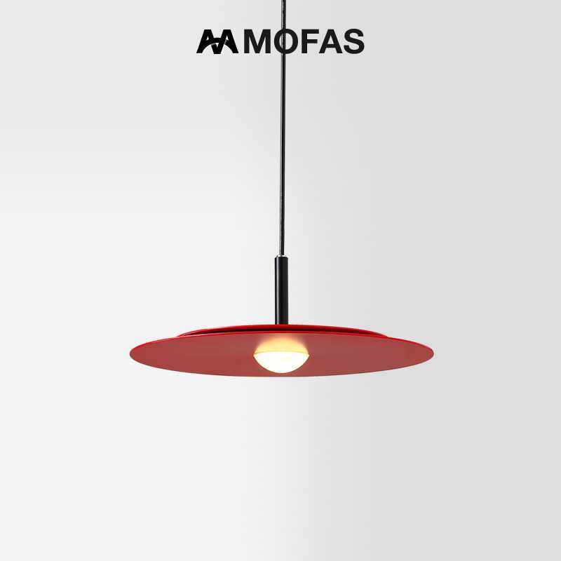 MOFAS北欧现代设计师意大利简约餐厅红色吧台LED卧室床头飞碟吊灯,3C数码配件,摄像机配件,淘宝优惠券,粉丝福利购,淘宝优惠卷