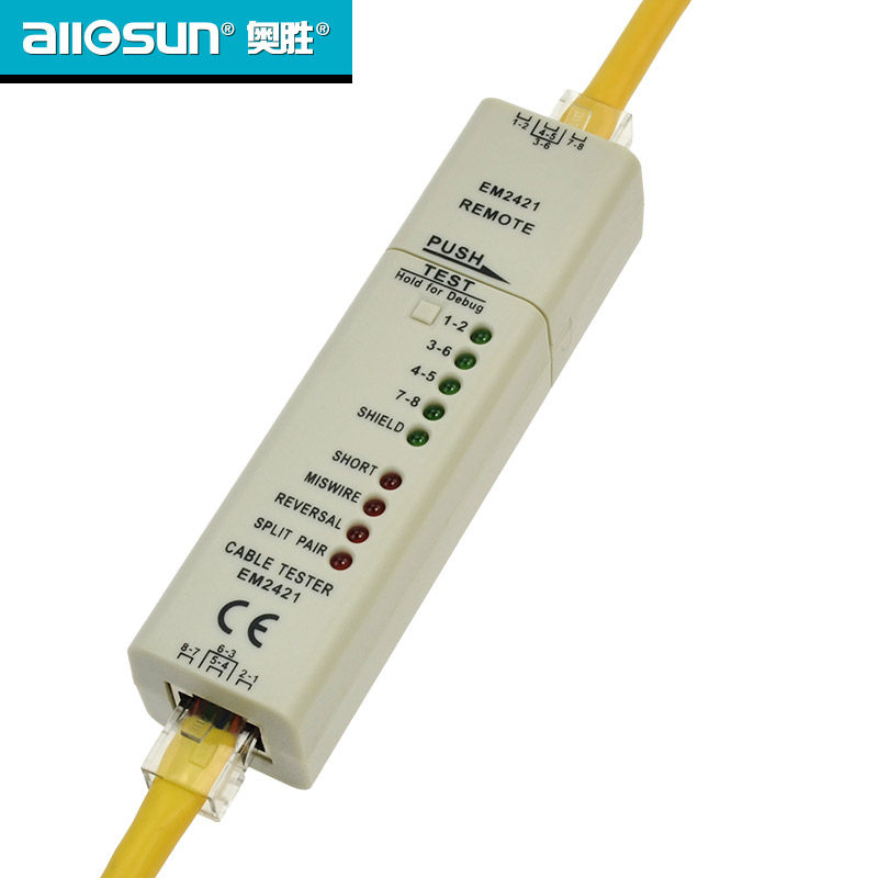 奥胜高精度网络信号电缆监控测试仪网线通断检测器多功能电话线