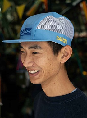 MKS自行车帽正品日本进口网眼骑行户外防晒透气休闲三岛脚踏logo