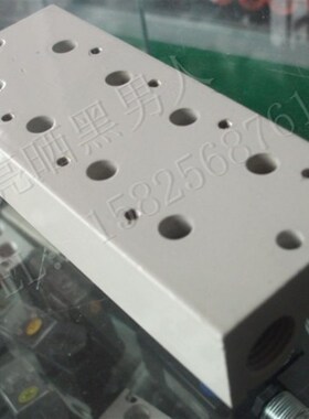 电磁阀底座3V210系列 8联 汇流板 阀座 200M型 3V210-8F.