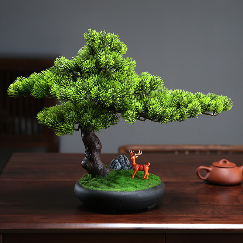 崖柏盆景仿真迎客松摆件客厅高级仿生绿植造景室内假松树盆栽装饰,鲜花速递/花卉仿真/绿植园艺,洒水/浇水壶,淘宝优惠券,粉丝福利购,淘宝优惠卷