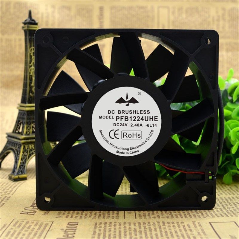 全新小明 PFB1224UHE 12038 24V 2.40A 12CM大风量暴力变频器风扇