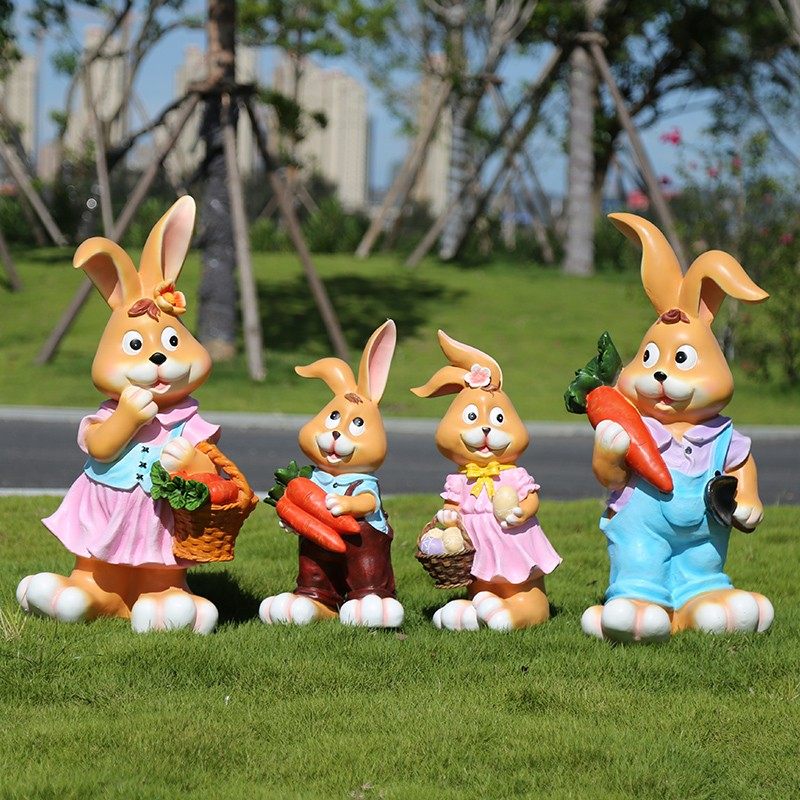 花园装饰 庭院 创意卡通兔子摆件景观动物树脂工艺品户外装饰摆件,鲜花速递/花卉仿真/绿植园艺,洒水/浇水壶,淘宝优惠券,粉丝福利购,淘宝优惠卷