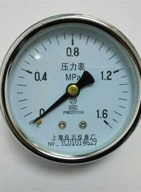 背接式压力表 无边 y-60z 0-1.6mpa 表盘直径60mm 铜螺纹m10x1