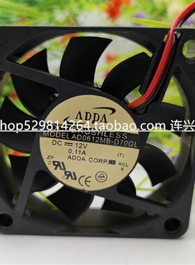 台湾ADDA AD0612MB-D70GL 6015 12V 0.11A6CM厘米电源CPU散热风扇