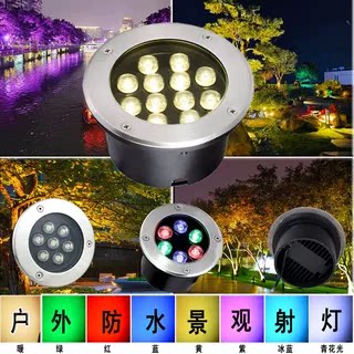 LED地埋灯透光地面灯地脚射灯侧发光庭院草坪照树防水建筑景观灯