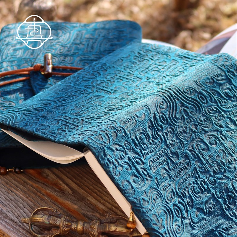 真我 饕餮香云纱 非遗桑蚕丝手账帐本手工布书衣日记本笔记本a5a6