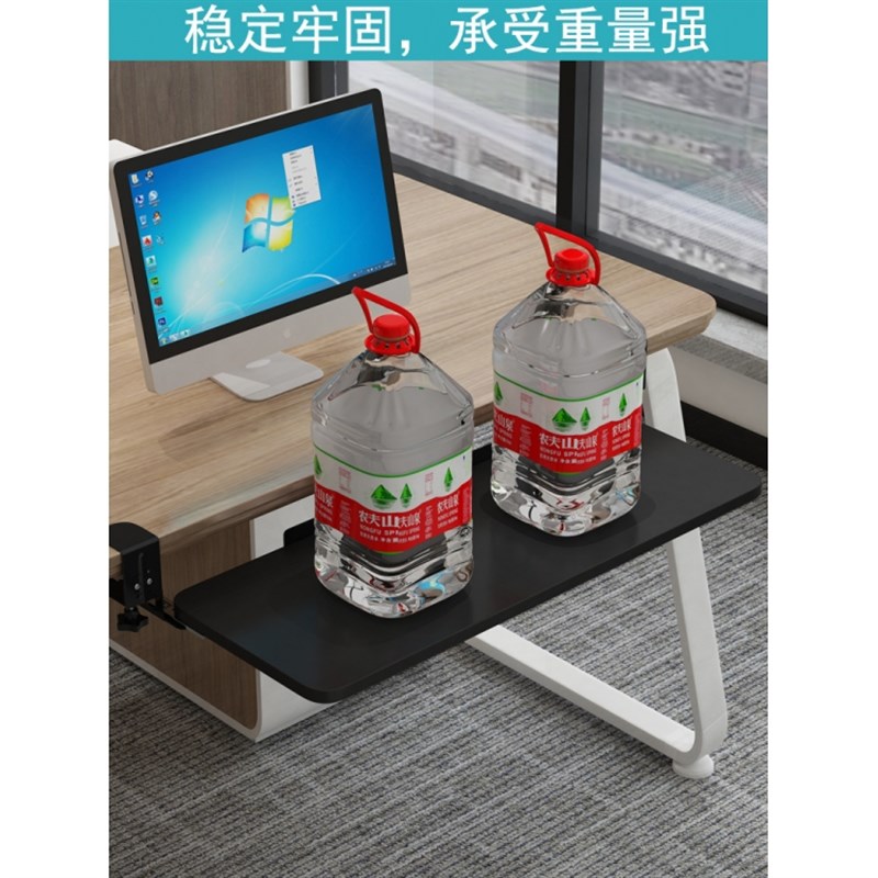 键盘托架免打孔抽屉架托免安装桌面滑轨夹桌下支架电脑鼠标收纳架