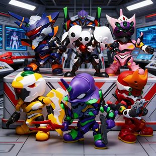 正版现货圣斯基EVA超可动拼装盲盒新世纪福音战士初号机摆件礼物