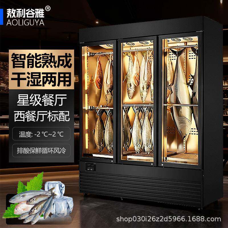 风冷干式深海鱼牛肉牛排熟成柜餐厅商用恒温恒湿排酸柜冷冻冷藏柜