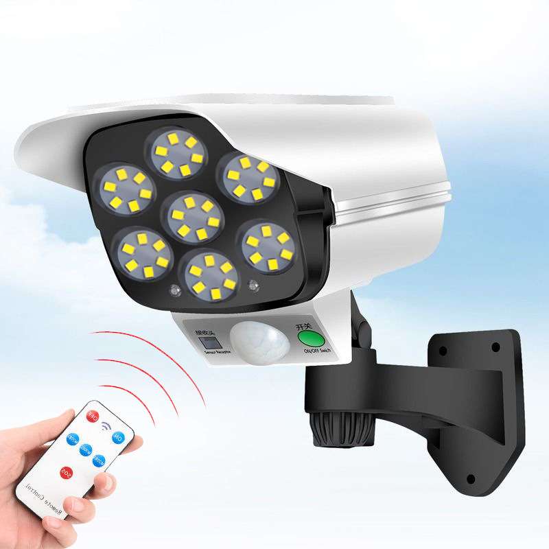 遥控式无线仿真监控 庭院灯壁灯户外花园投光LED感应太阳能路灯