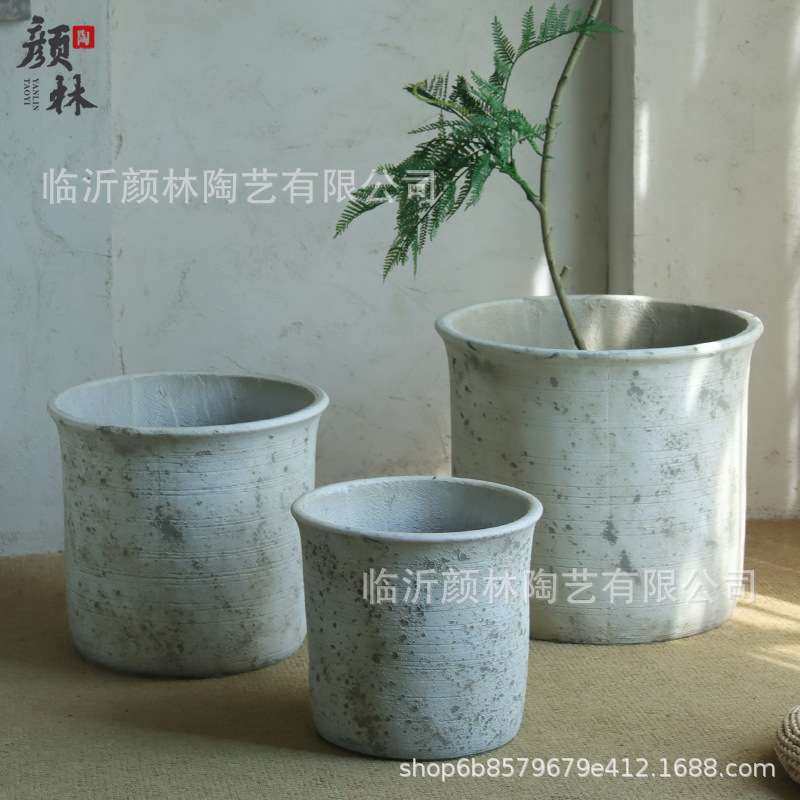 简约复古水泥花盆圆柱盆大口径客厅落地大型植物绿植特大号花盆,电子元器件市场,其它元器件,淘宝优惠券,粉丝福利购,淘宝优惠卷
