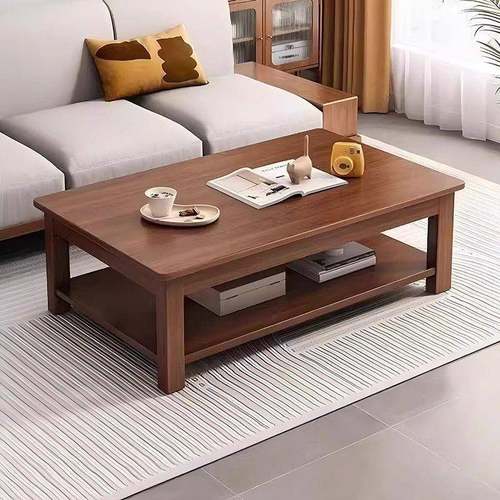 实木茶几桌客厅茶桌家用小户型2025新款简约中式长方形收纳小桌子
