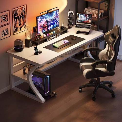 电竞桌子电脑桌台式小型家用简易书桌卧室办公桌工作台学习写字桌