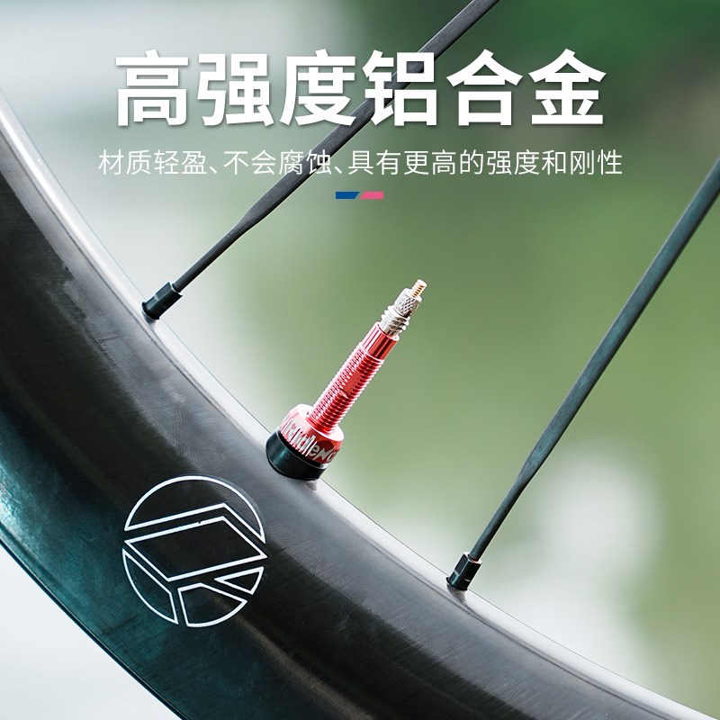 Ridenow 自行车气嘴轮胎气嘴山地车充气嘴自行车真空胎铝合金气嘴