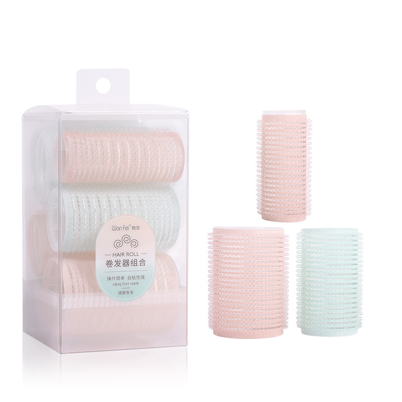 琬菲空气刘海卷h发筒手动刘海卷发器自粘 卷头发神器塑料发卷6个