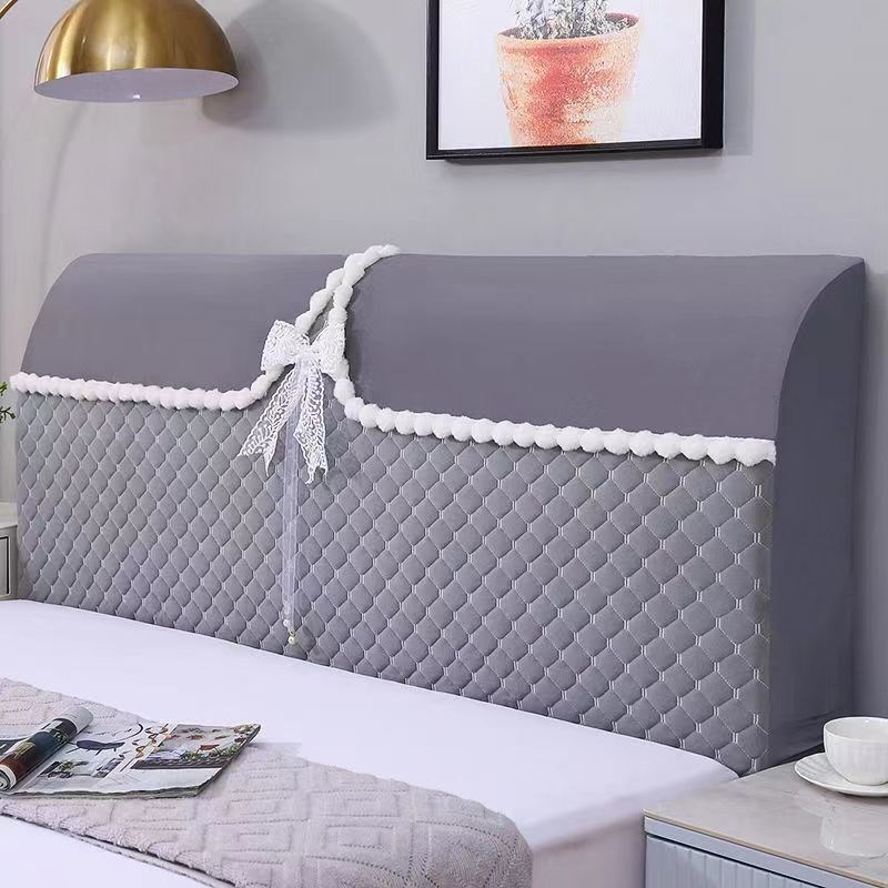 床头套罩2023新款全包防尘床头盖布罩软包夹棉床靠V背罩套改造掉