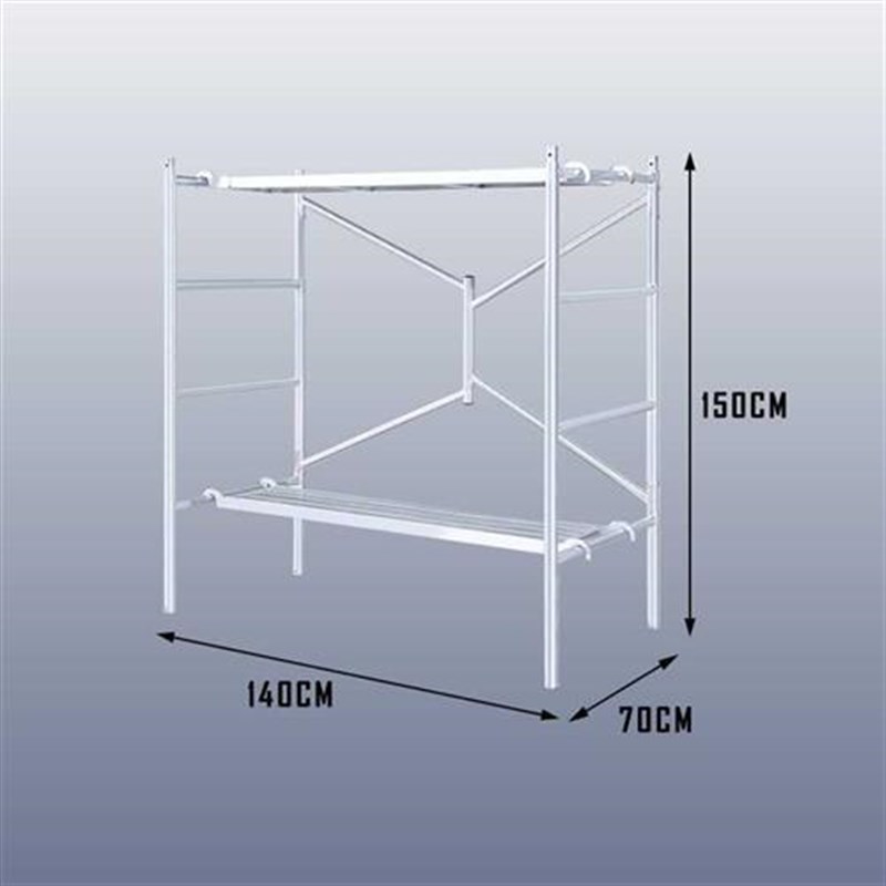 不锈钢折叠脚手架简易脚手t架拼接平台脚手架带轮子可移动便携架
