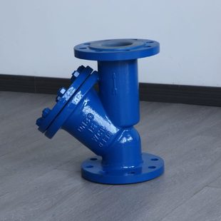 铸钢法兰连接防腐耐酸铝网过滤 GL41F46衬氟不锈钢Y型过滤器