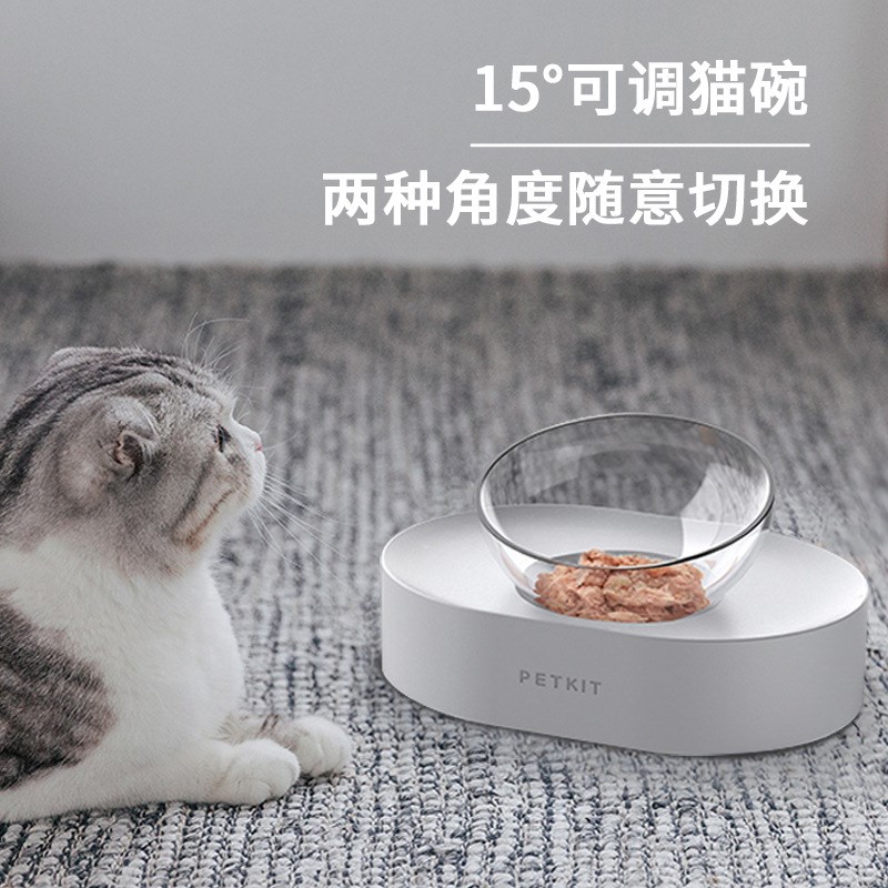 小佩不锈钢猫碗猫咪双碗可调节猫水盆保护脊椎狗狗喂食碗狗猫食盆