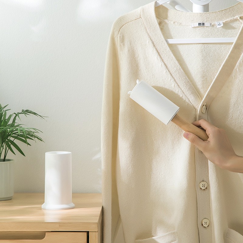 家用可撕式粘毛器滚筒毡卷纸替换芯衣服去毛床上地板粘头发滚刷轮