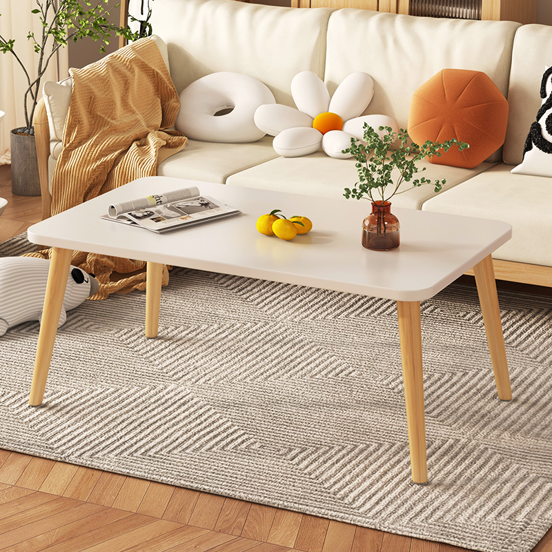 小茶几客厅轻奢简约现代小户型桌子卧室坐地懒人家用实木方桌桌腿