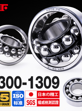 进口KIF调心球轴承1300 1301 1302 1303 1304 1305M1306K1307ATN