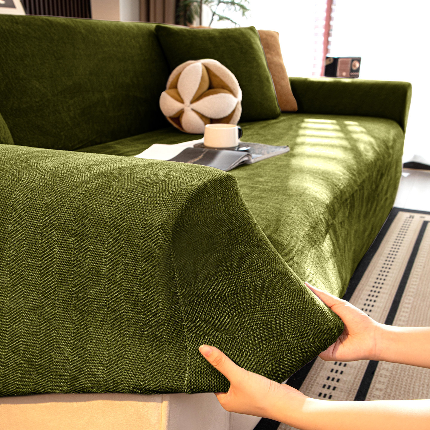 龙憩阁沙发套罩加厚款雪尼尔沙发保护套防猫抓一体全包盖布巾冬季,居家布艺,沙发套,淘宝优惠券,粉丝福利购,淘宝优惠卷